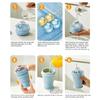 Food Grade Silicone Ice Ball Mold With Foldable Cup And Straw For Drink Multifunctional Folding Drinking Cup