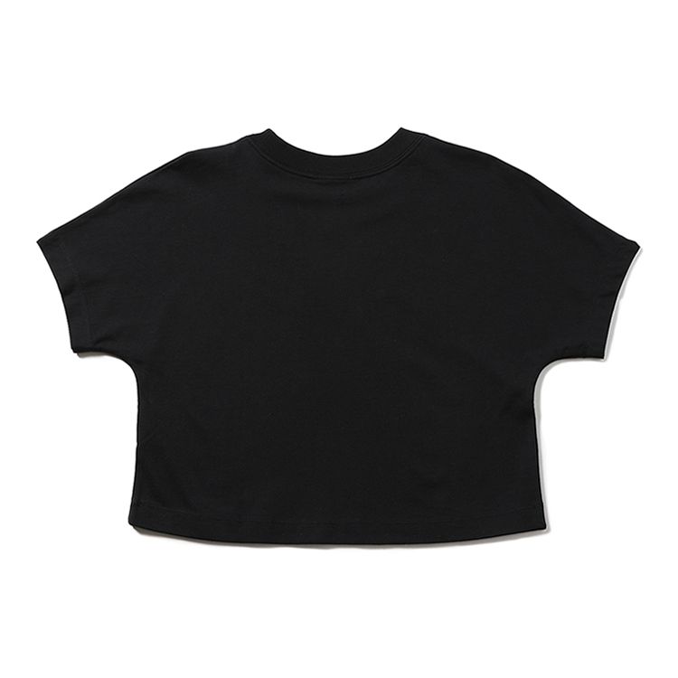 Nike Sportswear Swoosh Logo Casual Crop T-Shirt Women Tops Black CJ3765-010