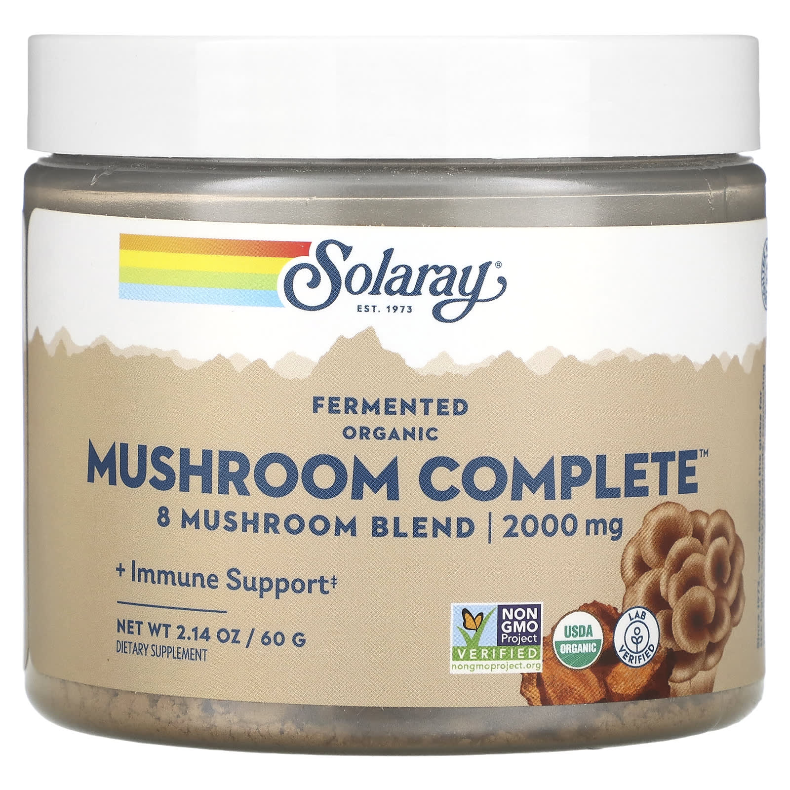 

Organic Fermented Mushroom Complete, 2,000Mg, 60G(2.14Oz)