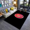 Schwarzer Teppich mit Arsenal-Logo-Design für Wohnzimmer- oder Schlafzimmerdekoration Geeignet für den Einsatz als Antirutsch für Sofas im Wohnzimmer und Schlafzimmer