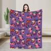 Courage Cowardlys Dog Flannel Blanket Cartoon Warm Soft Throw Blanket for Living Room Airplane Travel Bedspread Sofa Bed Cover