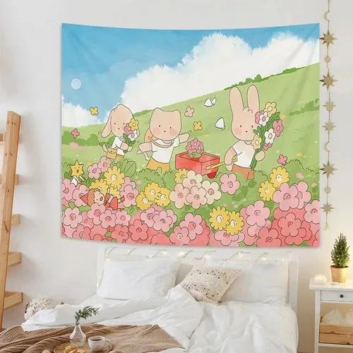 

Декоративный гобелен Fresh Field Spring Outing Style для спальни, гостиной, украшения стен дома, гобелен 100x75cm