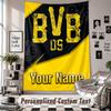 Arazzo da Appendere alla Parete con Nome e Testo Personalizzati, Arazzo Decorativo Borussia Dortmund per Camera da Letto