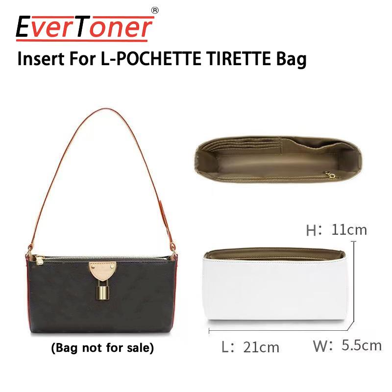 

EverToner Fits For L Brand Pochette Tirette Bag Insert Organizer Travel Handbag Inner Pouch Portable Cosmetic Storage Bags белый