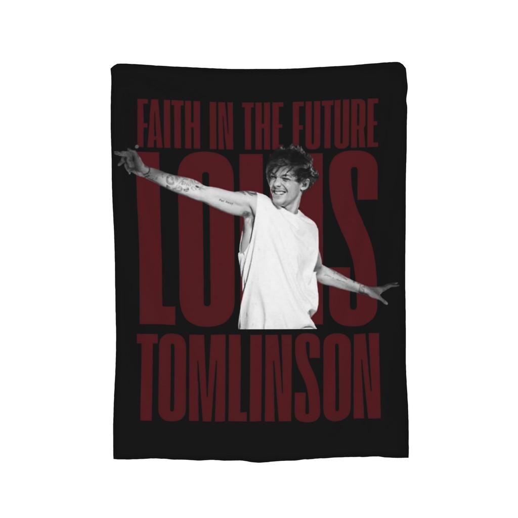 Louis Tomlinsons Singer Blanket Flannel Printed   Multifunction Super Warm Throw Blanket for Bedding Office Bedspreads