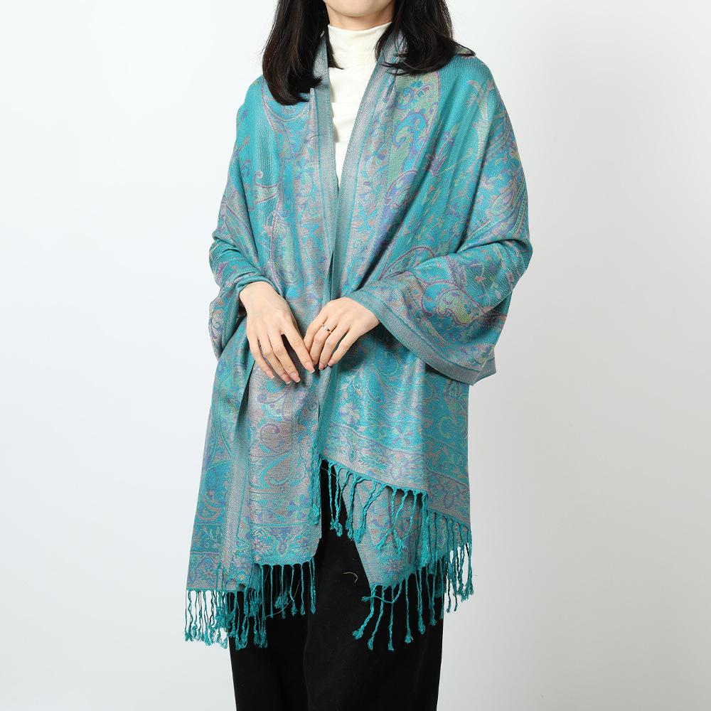Scarf Jacquard Cashew Fringed Shawl New Spring and Autumn Cotton Women's Long Scarf Headscarf