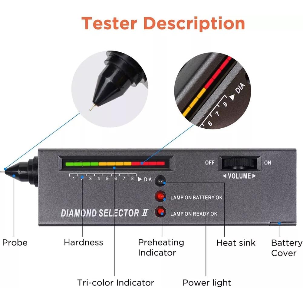 Professional Diamond Tester Pen, High Accuracy Diamond Selector Tester Kit, Solves Jewelry Diamond Authenticity Misjudgment