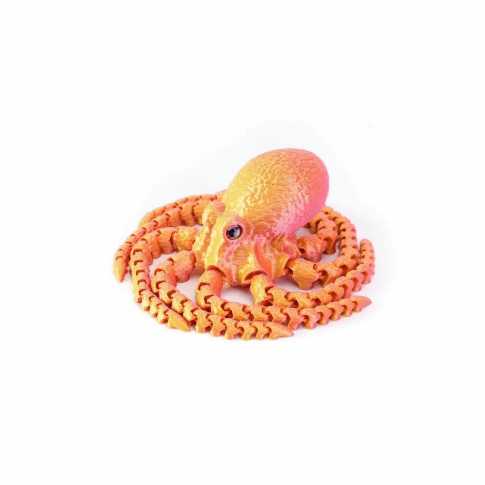 Jointed Body Articulated Octopusfish Octopusfish Figurine Poseable Tentacles  Tabletop Decoration