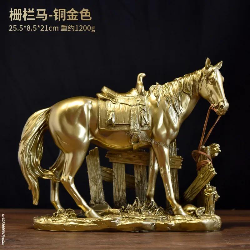 

Figurine Collectible Horse Ornament Tabletop Decoration Sculpture for Furniture Desk Decoration Bookcas Office Home Decor