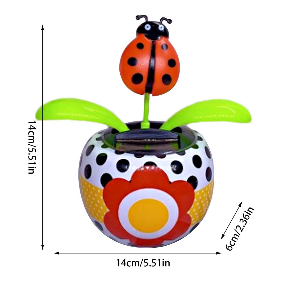 Solar Powered Dancing Flower Sunflower Solar Ornament Shaking Head Car Ornaments for Home Bedroom Dashboard Decoration