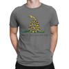 Novelty Don't Tread On Me Snake Flag T-Shirt Men Round Neck Cotton T Shirt Short Sleeve Tee Shirt Summer Tops