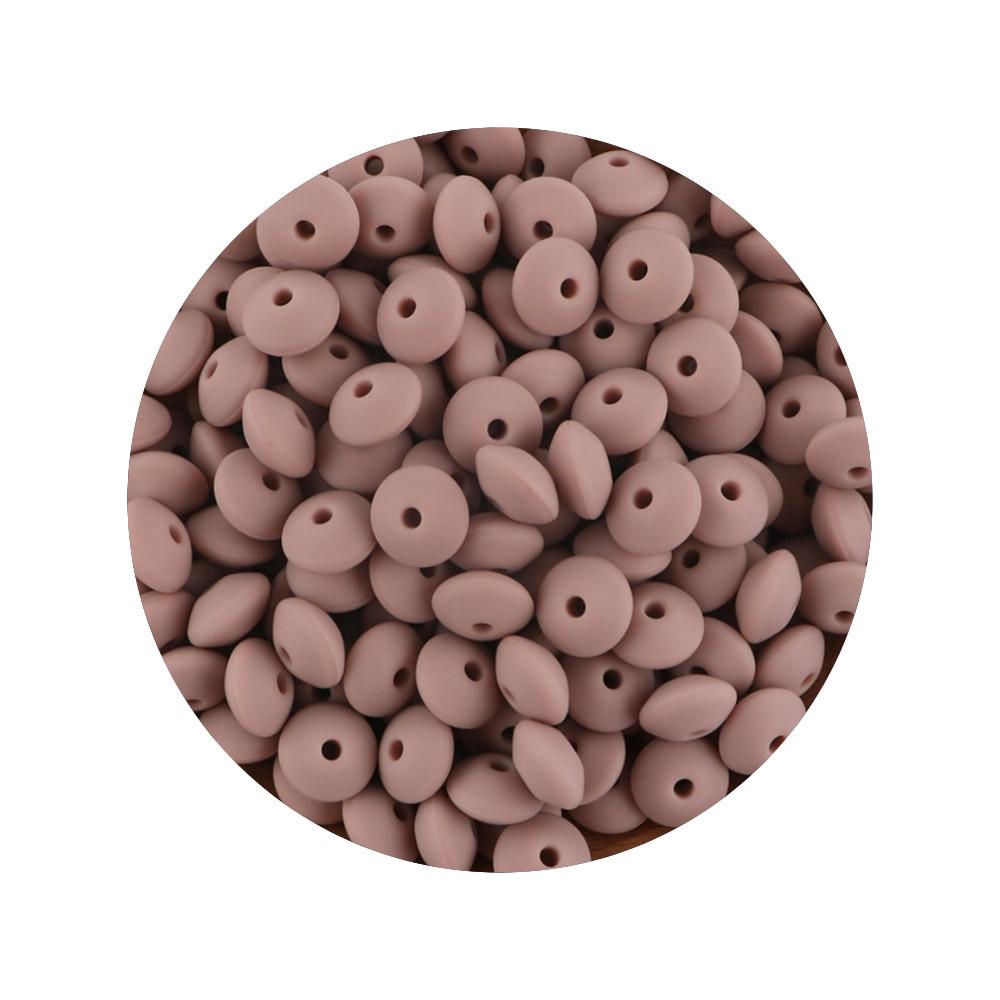 100Pcs 12mm Silicone Lentil Beads Round Spacer Beads Silicone Abacus Bead DIY Bracelet Necklace Handmade Jewelry Accessories