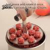 Round Food Shaper Tool Stainless Steel Meatball Maker 6/12-Hole Manual Meat Press Mold for Homemade Falafel Beef Pork Fish Balls Non-Stick