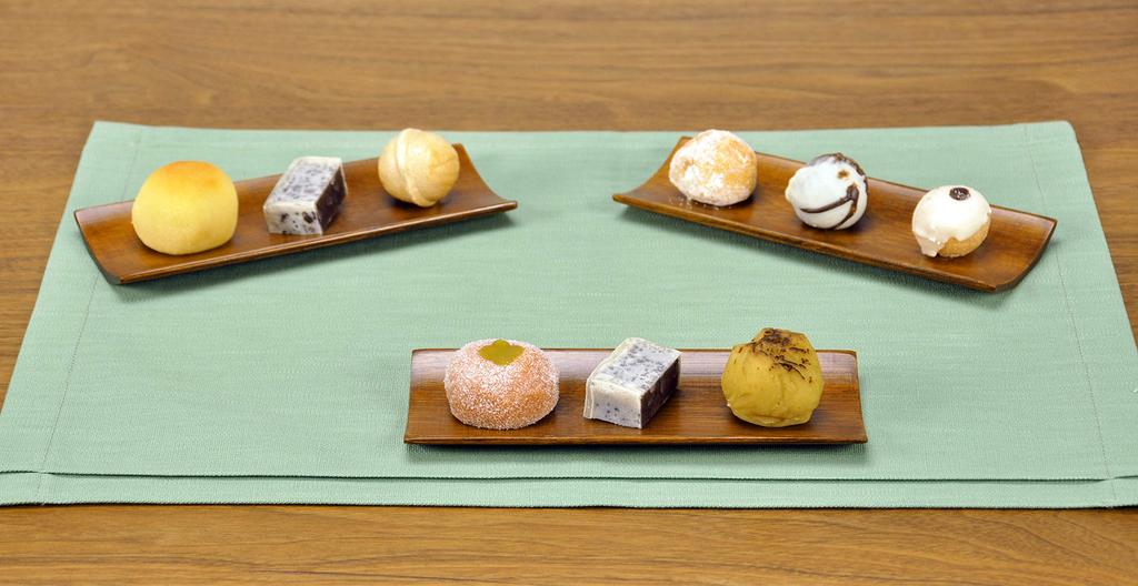 Sakai Sangyo Kaguya Plate Set of 3 Dining Table Meal Hospitality Bamboo Urushi Plate (Lacquered)