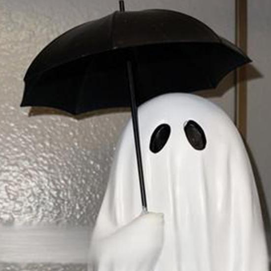Halloween Decoration Ghost Wear Glasses Resin Statue Fine Craftsmanship Tabletop Ornament Home