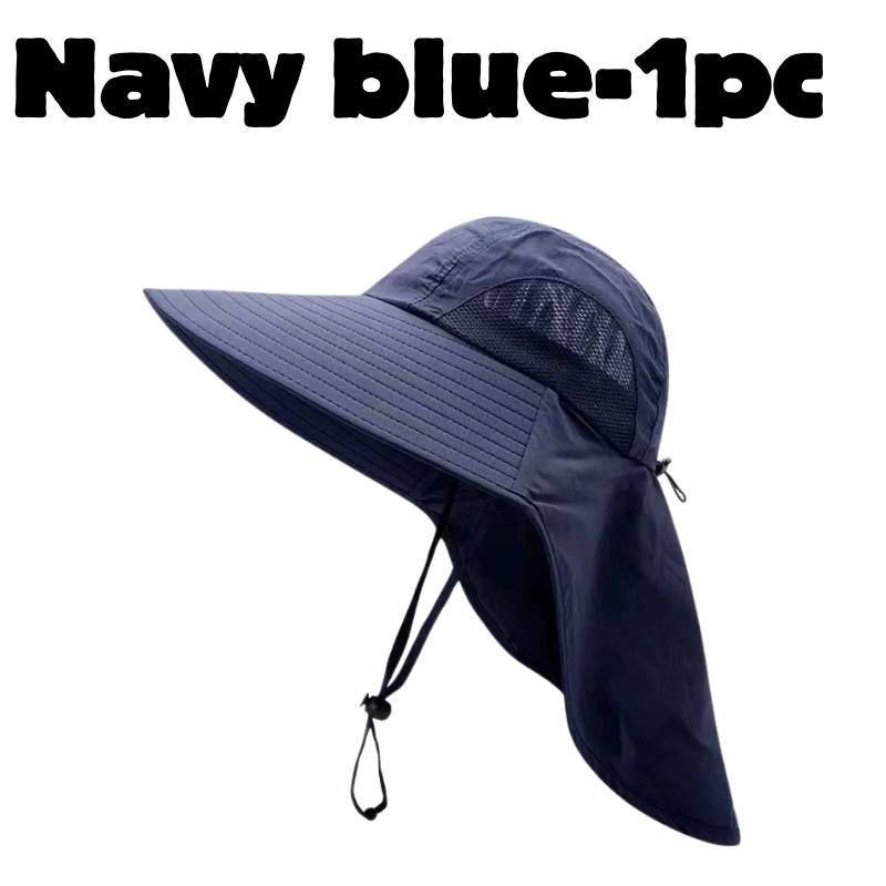 Summer Wide Brim Bucket Hat Summer UV Sun Protection Fishing Cap with Neck Flaw Sunshade Outdoor Hiking Camping Travel Hat