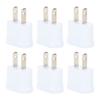 10PCS  To  Adapter Portable Travel Pure Copper 2 Prong Plug Converter for Cellphone Laptop Hair