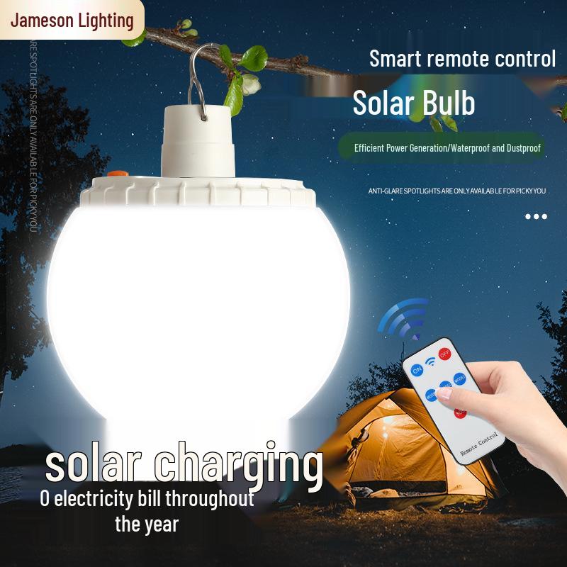 High-Brightness E27 LED Football Light with Solar Charging and Foldable Design