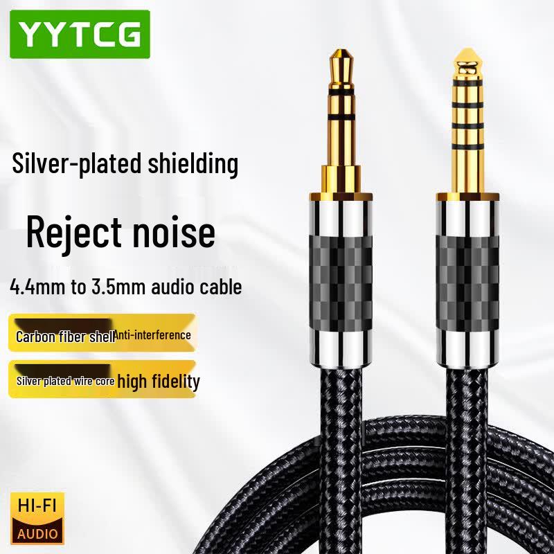 YYTCG Silver-Plated 4.4mm Balanced Audiophile Audio Cable