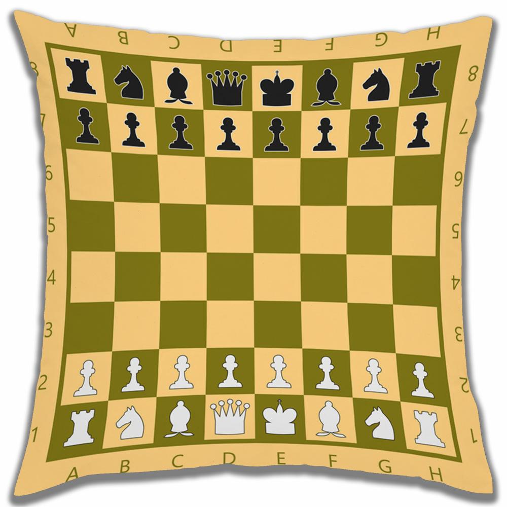Chess Board Decorative Pillows for Bed Cushion Cover Cushions Covers Pillow Cases Twin Size Bedding Sofa