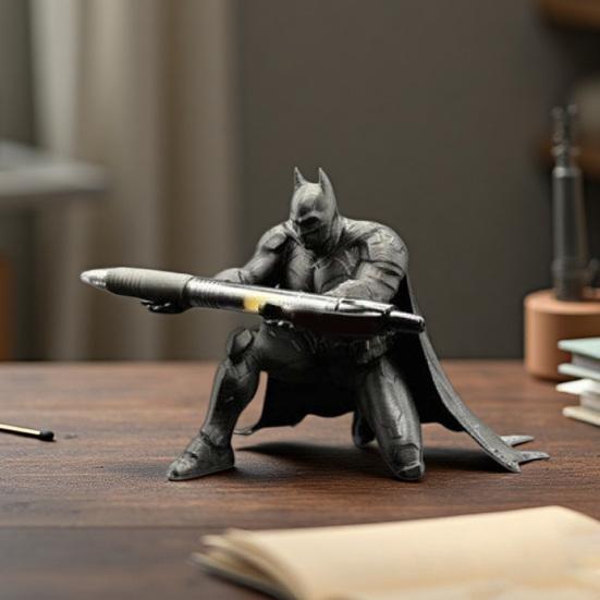 3D Printed Batman Pen Holder, Unique Desk Organizer for Office & Home, Cool Desktop Decoration & Fun Stationery Gift for Batman Fans