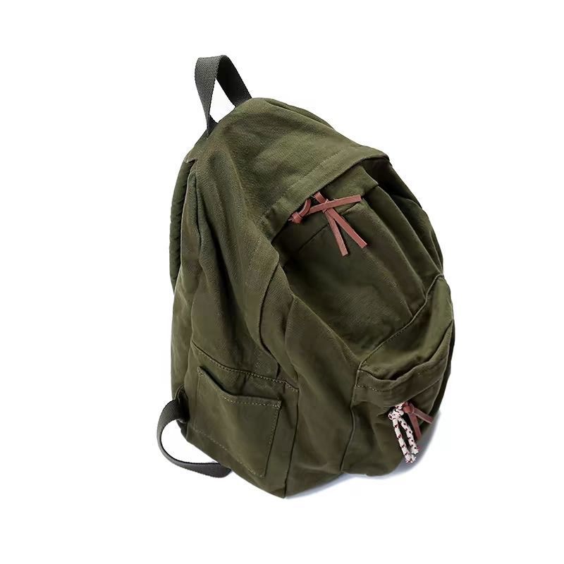 Backpack Canvas Fashion Vintage Distress Fashion Simple Office Lady Unisex High-Capacity Backpack