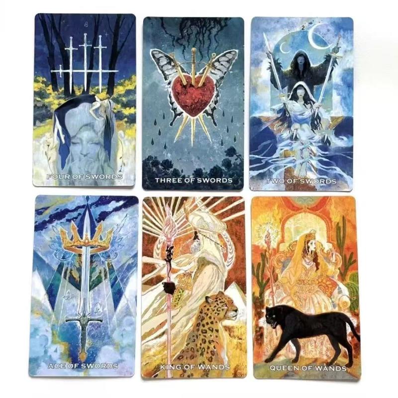 86 Sheets 10.3X6Cm Cartoon Tarot Cards The Whisper Of Stars And Garden Tarot Deck Based On Rider Waite System