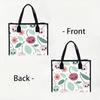 Cute Cherry Print Tote Bag For Daily Shopping Portable Lightweight Casual Women's Handbag