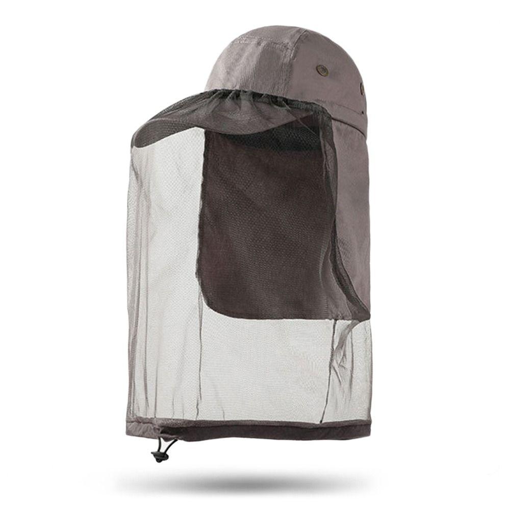 

Кепка для защиты от солнца на открытом воздухе, для рыбалки, для защиты лица и шеи, для защиты от насекомых, бейсбольная кепка Jungle Farm чёрный