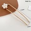 Exquisite Retro Pearl Flower Metal Hairpin for Buns
