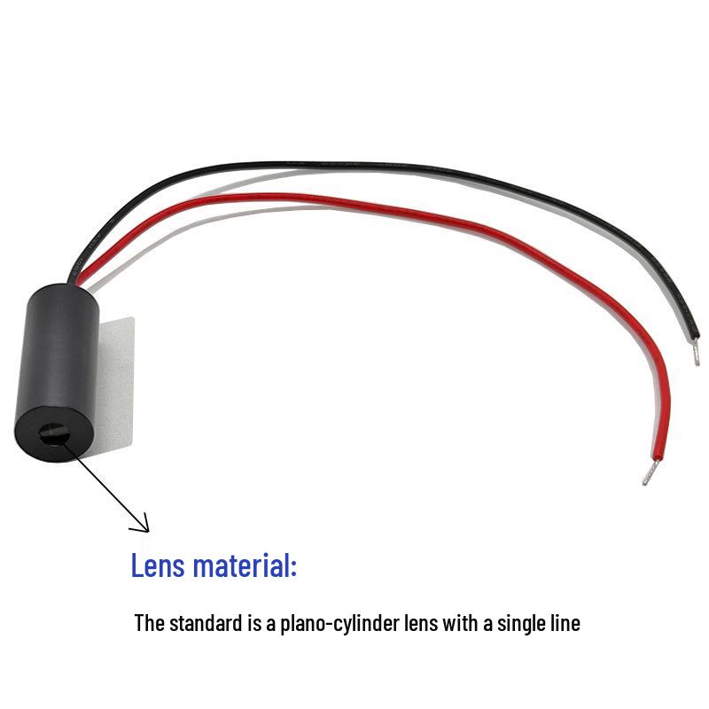 10X25mm 650nm 5mW Red Crosshair Line Laser Module with Glass Lens and Ground Wire