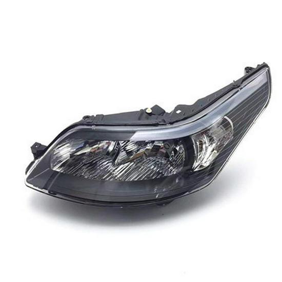 Compatible Citroen Old Sega Headlight Assembly for 08-11 Sedan/Hatchback, Black & White Background.