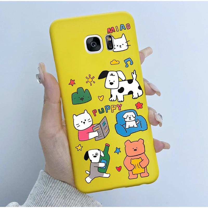 For Samsung Galaxy S7 S7Edge Case Soft TPU Silicone Cover Cute Astronaut Panda Phone Case For Samsung S7 S 7 Edge Coque Funda