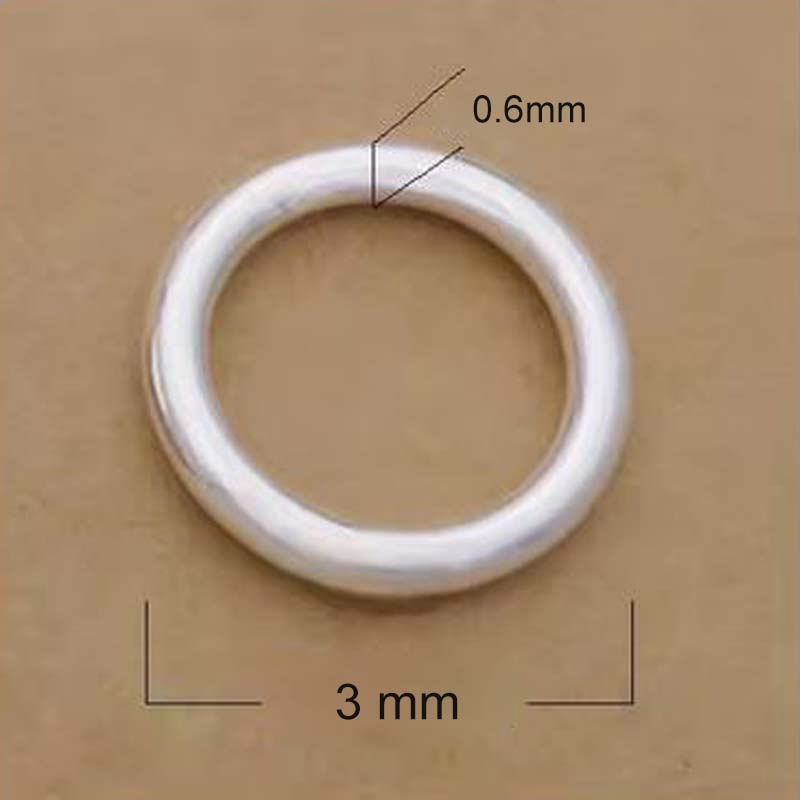 Genuine Real Pure Solid 925 Sterling Copper Close Jump Rings Split Ring Connector Chains Zircon Making Findings Components
