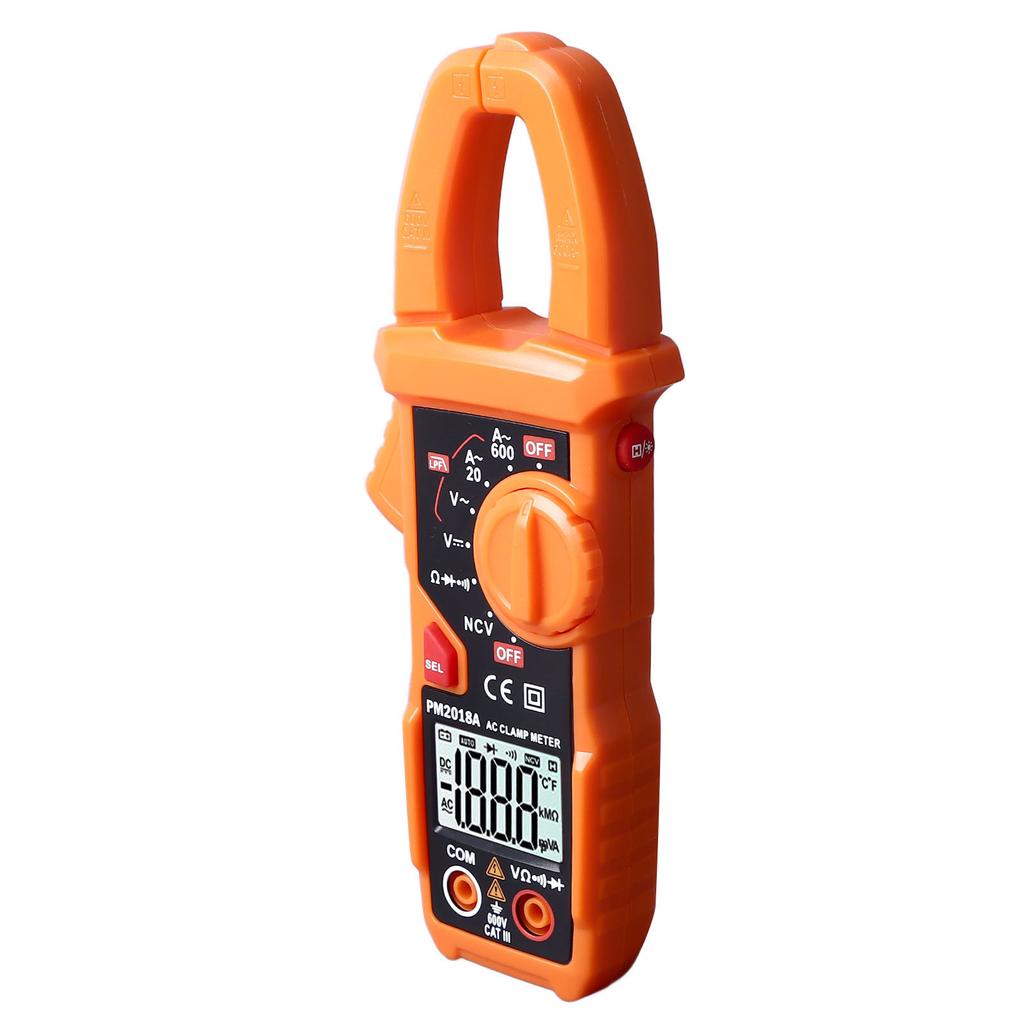 Clamp Multimeter High Accuracy Backlight Display Digital Clamp Amp Volt Meter with LED Flashlight