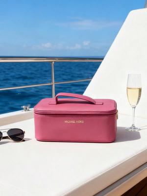 Portable Makeup Bag, Makeup Brush Organizer, with Built-in Mirror