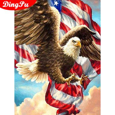5D-Diamantgemälde, voller Bohrer, Adler, Heimdekoration, Mosaikbild mit Strasssteinen, amerikanisches handgefertigtes Geschenk