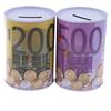 1Pc Euro Dollar Money Box Safe Cylinder Piggy Bank Banks For Coins Deposit Boxes