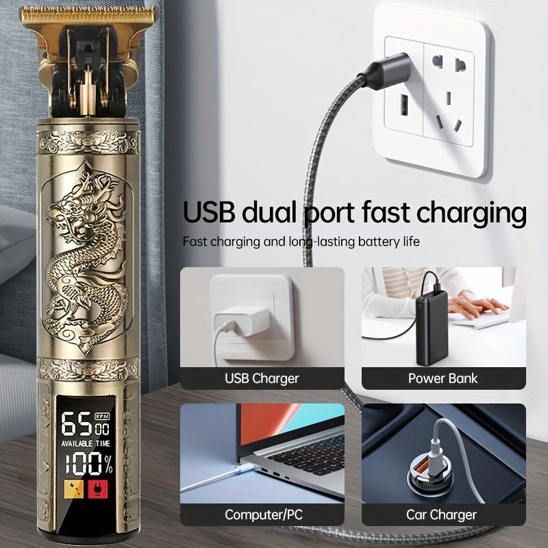 Kit Tondeuses et Tondeuses à Cheveux Professionnelles Vintage, Ensemble Rechargeable Sans Fil pour Coupe de Cheveux et Toilettage pour Hommes, Tondeuse à Barbe Avec