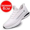 Summer Breathable Mesh Elevator Shoes for Men 10cm Invisible Height Increase White Men's Sneakers Outdoors Casual Canvas Shoes