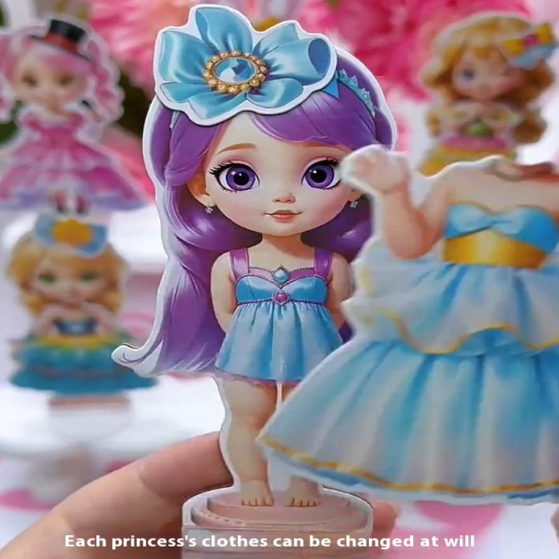 1/2/4 Sets Magnetic Princess Pretend Play Toys Magnetic Dress Up Paper Dolls For Girls Play Travel Playset Toy