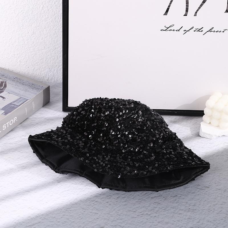 Retro trend full edition sequin fisherman hat suitable for ladies stage performance street photo travel