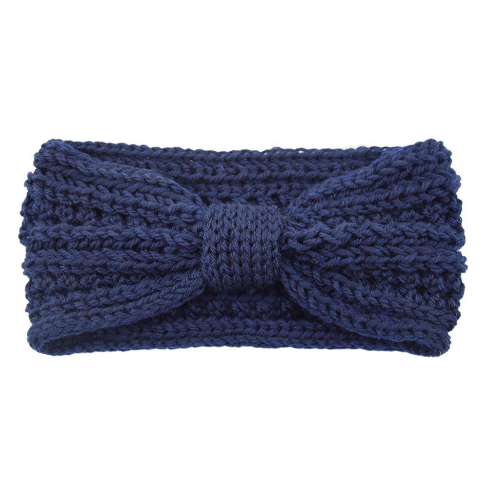 European & American Knit Wheat Ear Bow Headband: Sports, Earmuffs, Handmade Wool Hair Accessories.