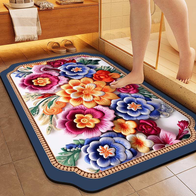 Quick-drying Absorbent Toilet Cute Special Absorbent Foot Mat Toilet Kitchen Door Bathroom Anti-slip Mat