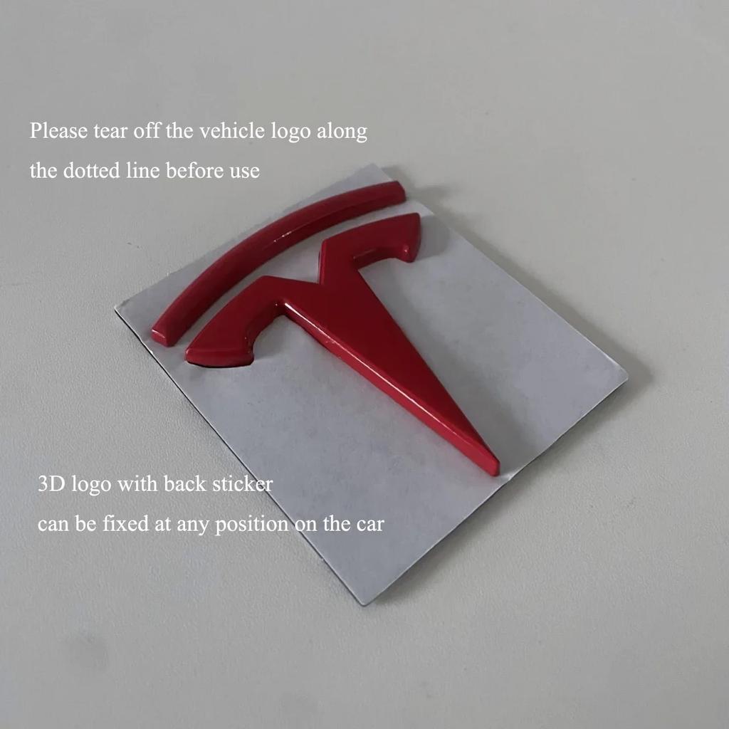 Hot Selling Car Decoration Stickers Tail Label Front Label Metal Logo for Tesla Model3/Y Personality Modification Black Label