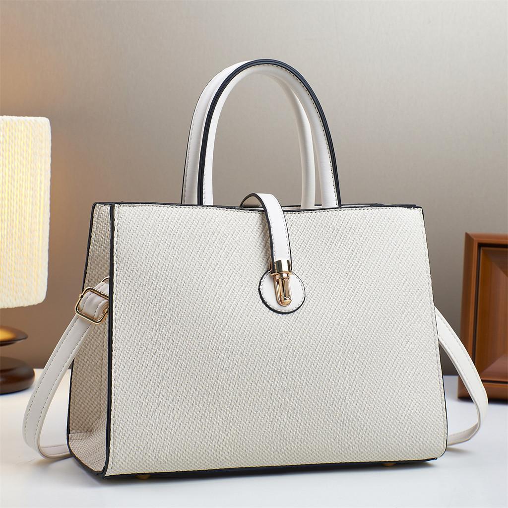 Pu Tote Bag For Women With Stitching Detail And Zipper Closure For Daily Use