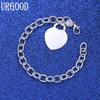 925 Sterling Silver Heart Bracelet Fashion Wedding Jewelry