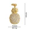 Hot Sale Custom Gold Plated Brass Zircon Paved Strawberry Lemon Cherry Apple Watermelon Pendant Charms DIY Jewelry Making
