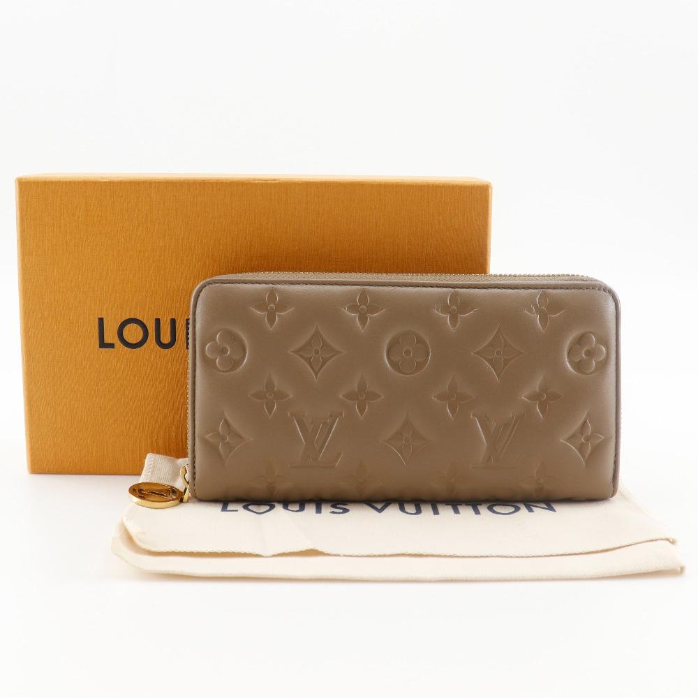 LOUIS VUITTON Zippy wallet Purse M81511 Monogram Coussin Taupe beige lambskin Women Used