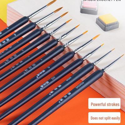 Nylon Liner Brush Set: Extra Fine for Acrylic, Gouache, Oil, Watercolor, Chinese Painting, and Calligraphy